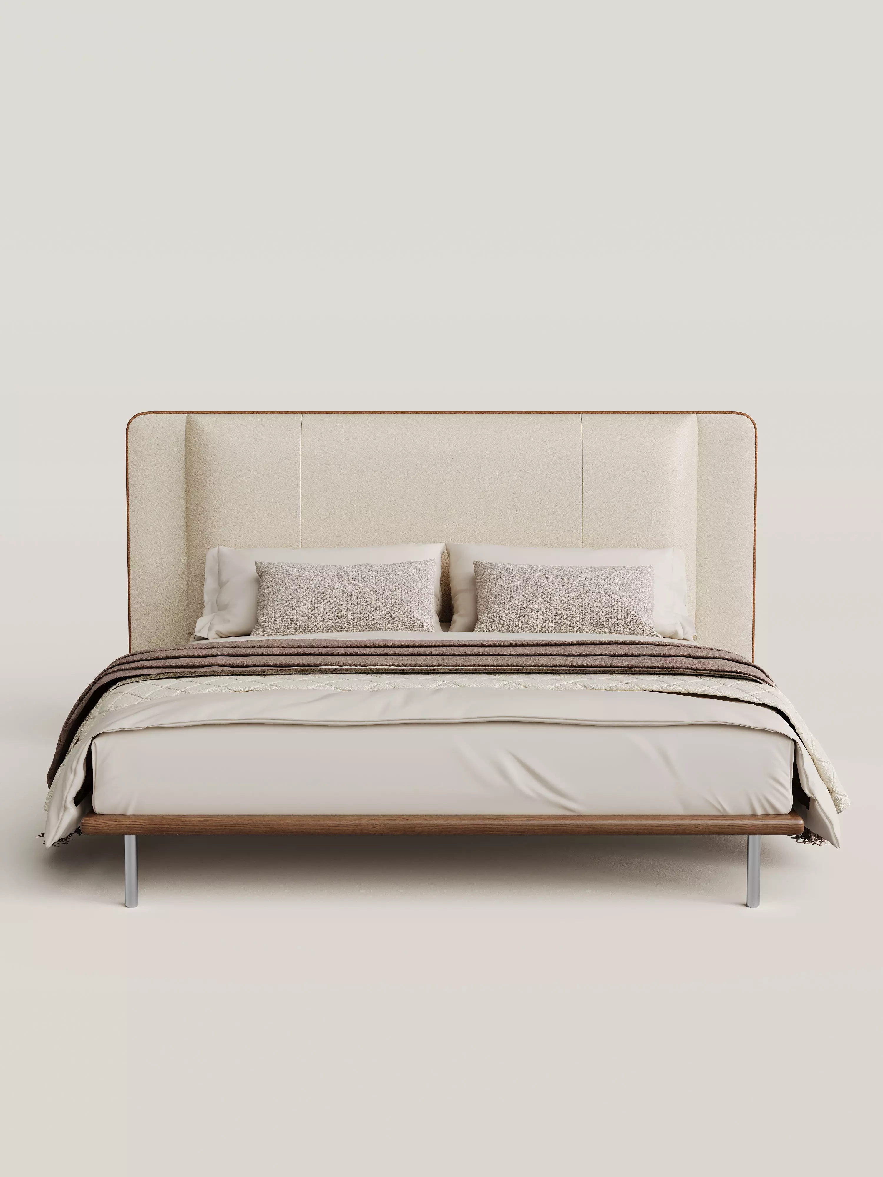 scandinavian bedroom scene 3D model_4