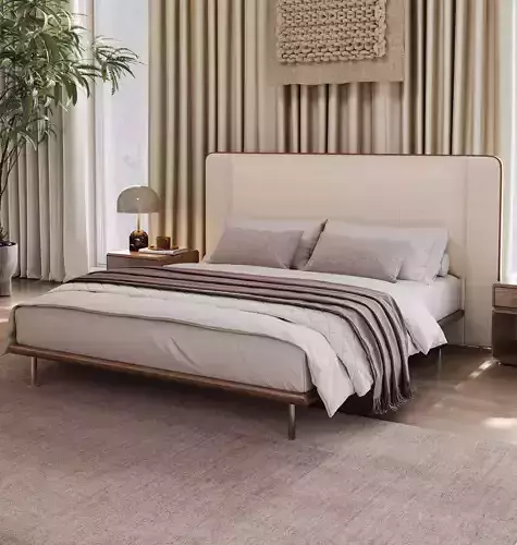 scandinavian bedroom scene