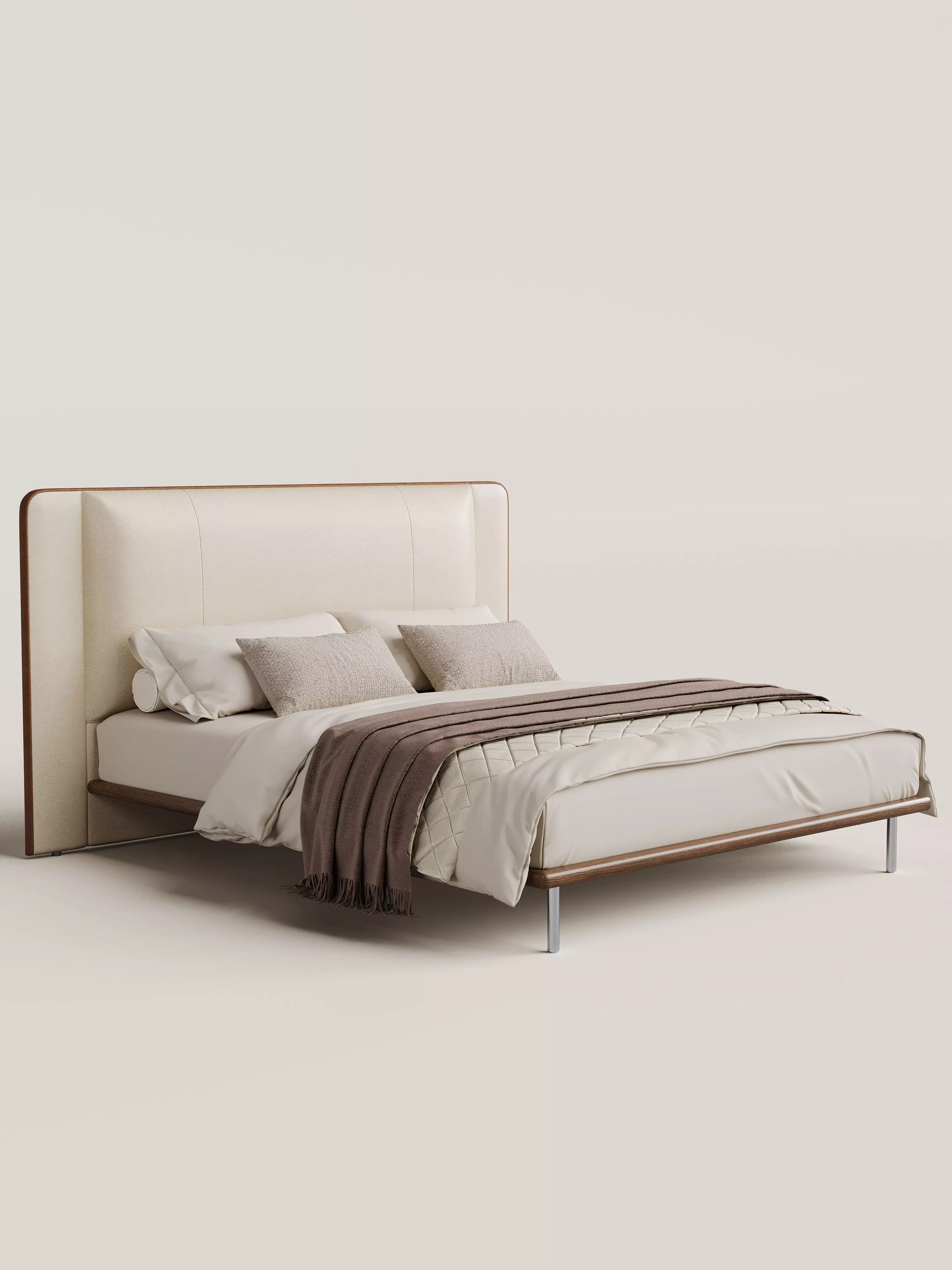 scandinavian bedroom scene 3D model_3