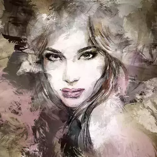 Watercolor Muse II Portrait Wallpaper Texture