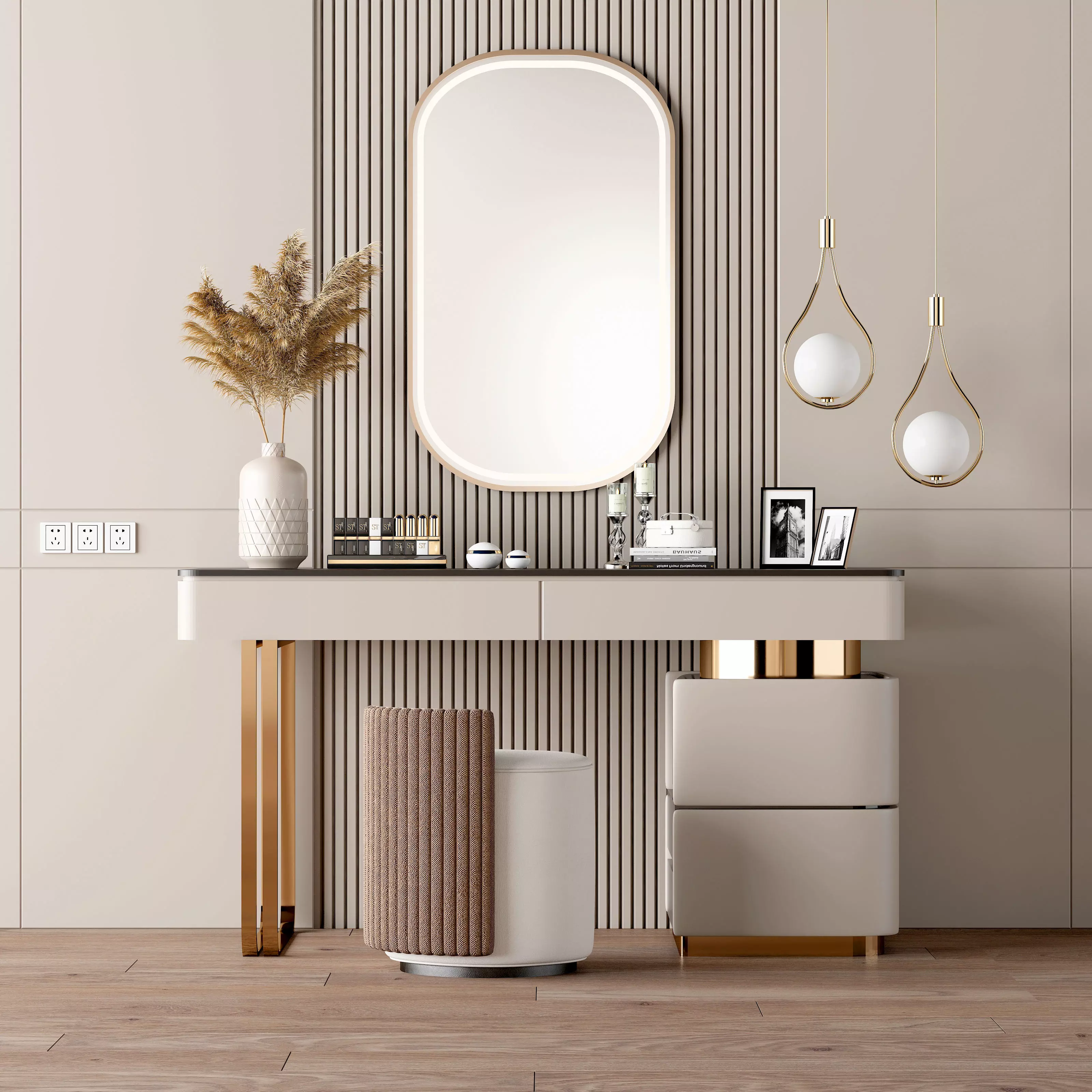 Modern Dressing Table 3D Model 3D model_0