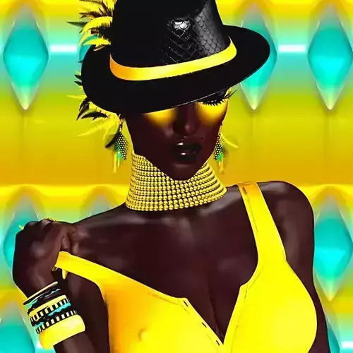 Neon Vogue Portrait Wallpaper Texture 