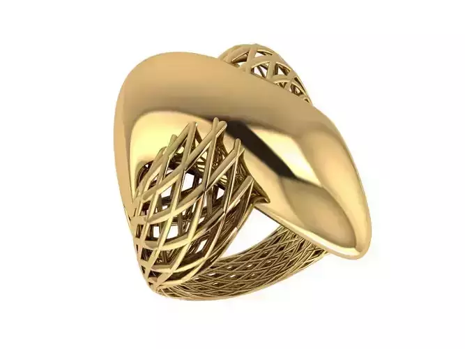 Ready Women Gold Ring STL 3D Models 