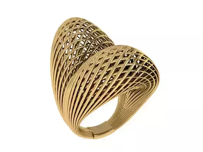 Ready Women Gold Ring STL 3D Models 