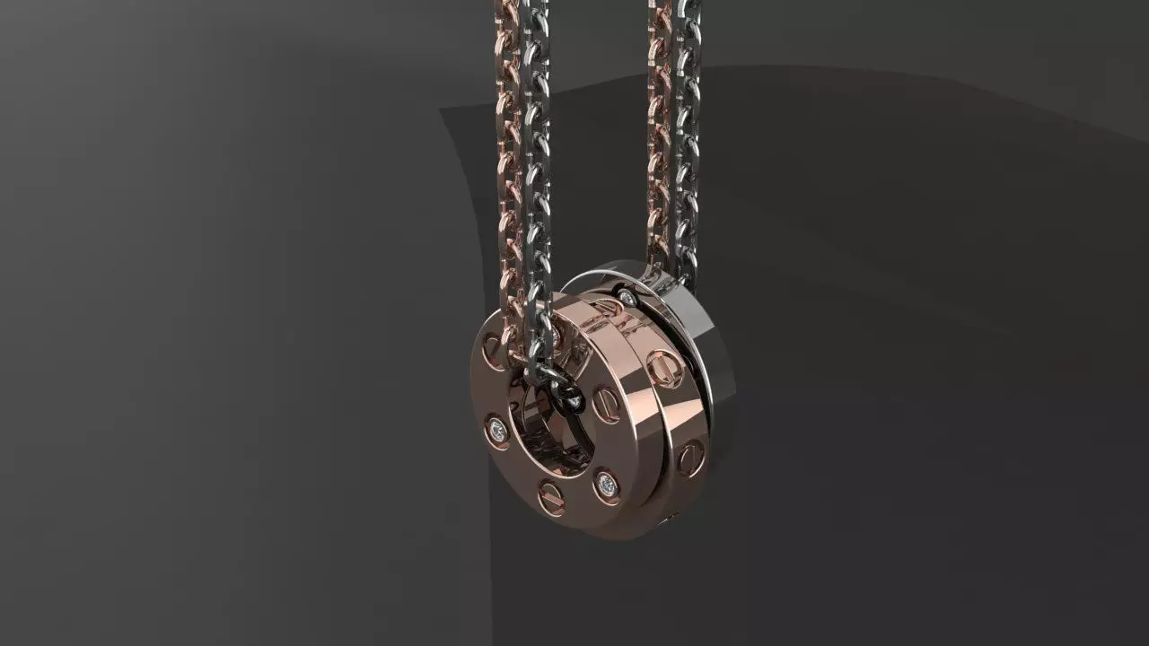 Pendant Cartier  3D print model_2