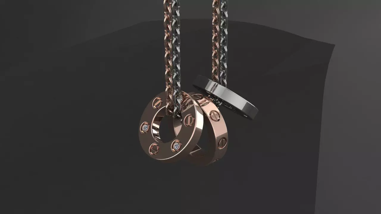 Pendant Cartier  3D print model_5