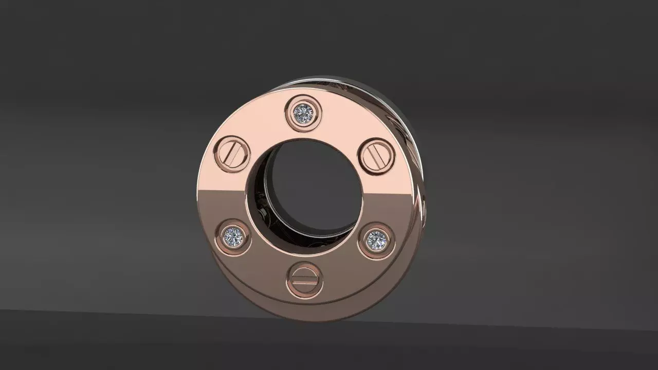 Pendant Cartier  3D print model_7