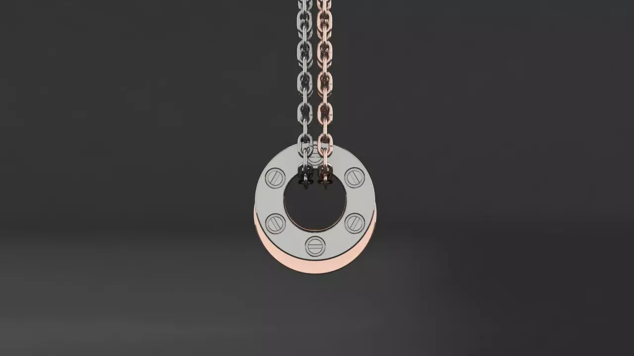 Pendant Cartier  3D print model_4