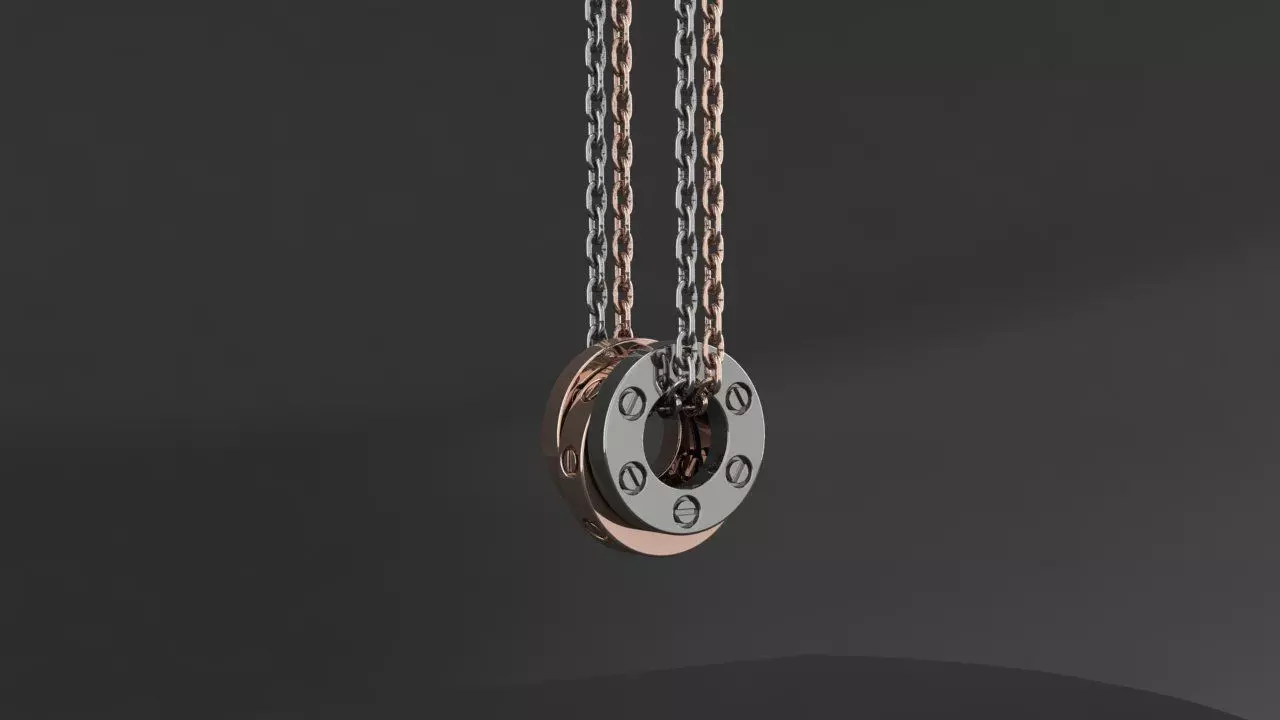 Pendant Cartier  3D print model_1