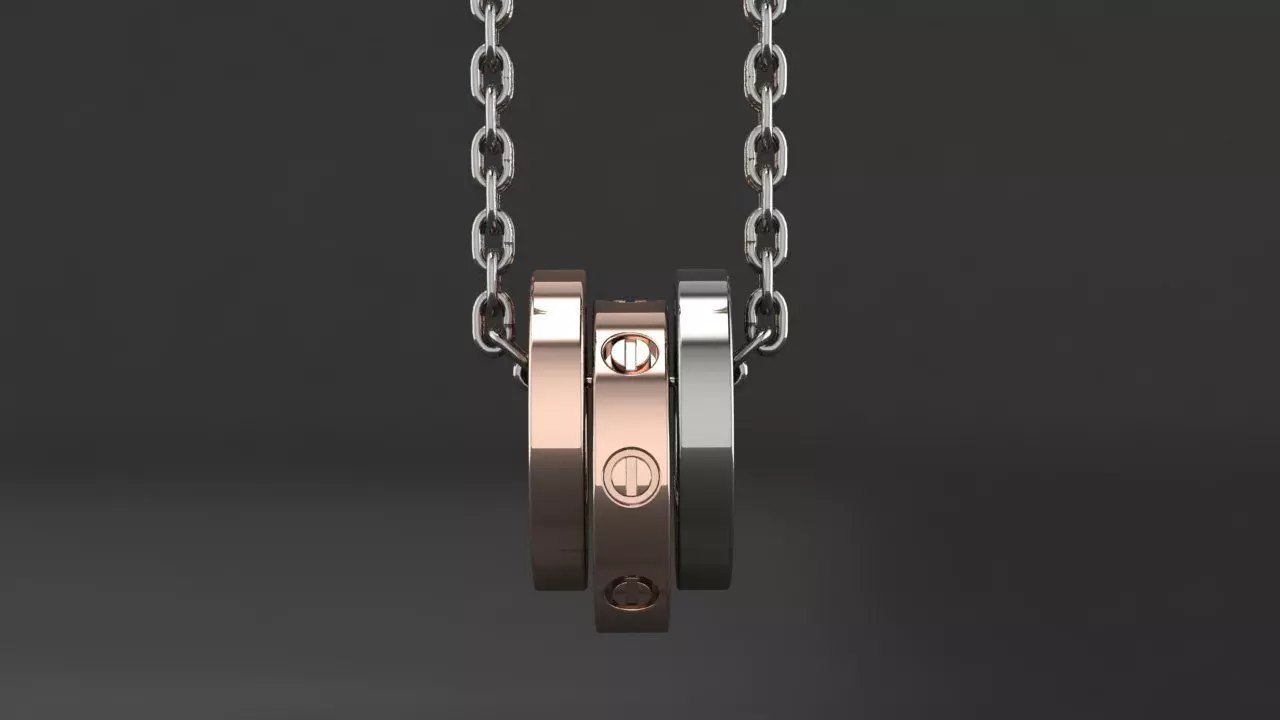 Pendant Cartier  3D print model_3