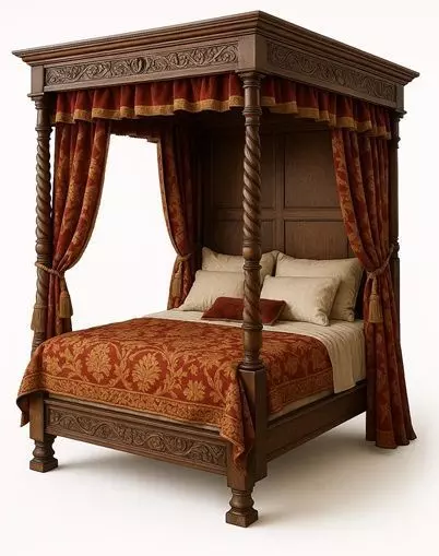 Bed - Medieval 3 Printable 3D print model