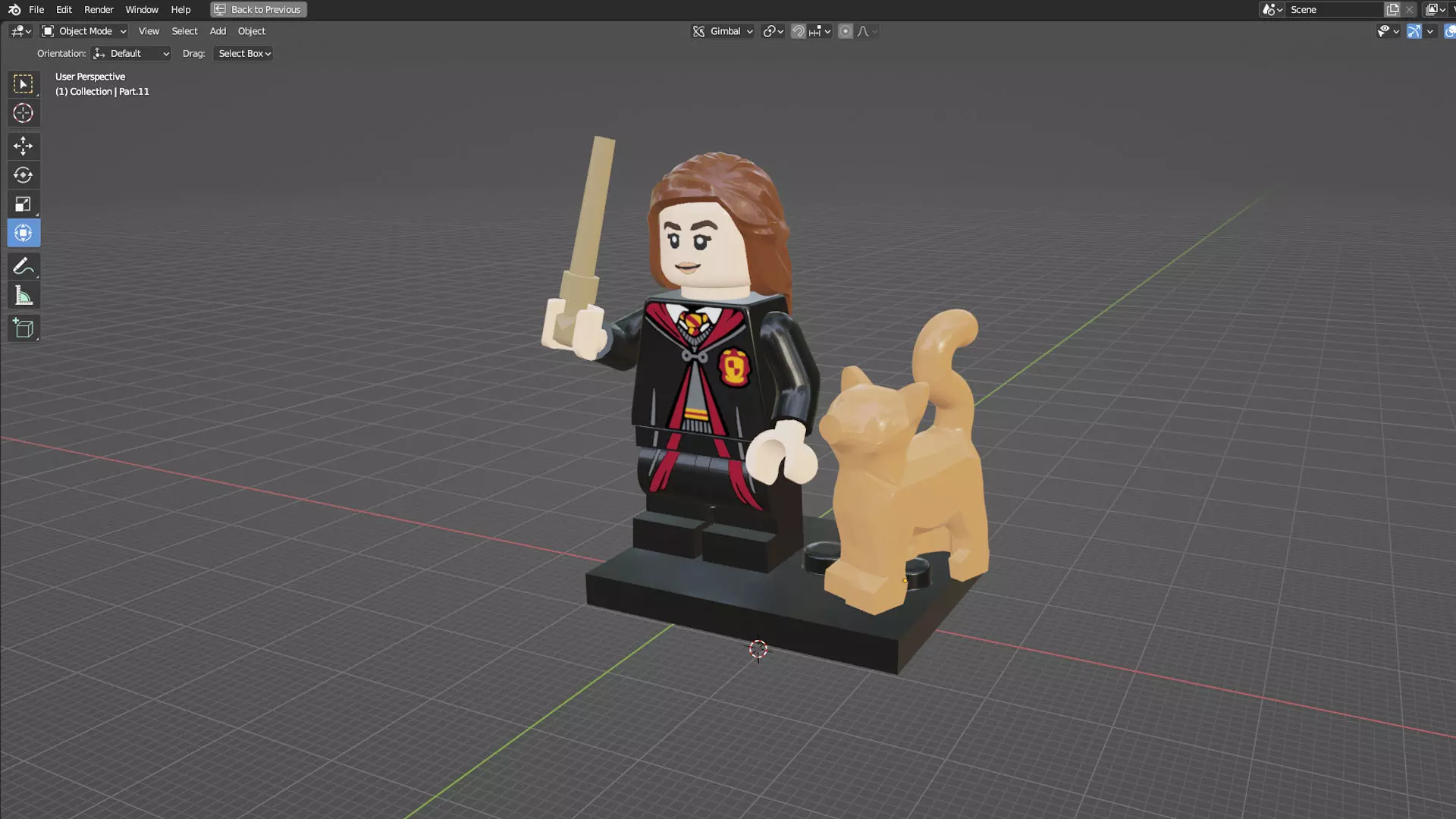 3D print minifigure - 71022-2 Hermione Granger 3D print model_1
