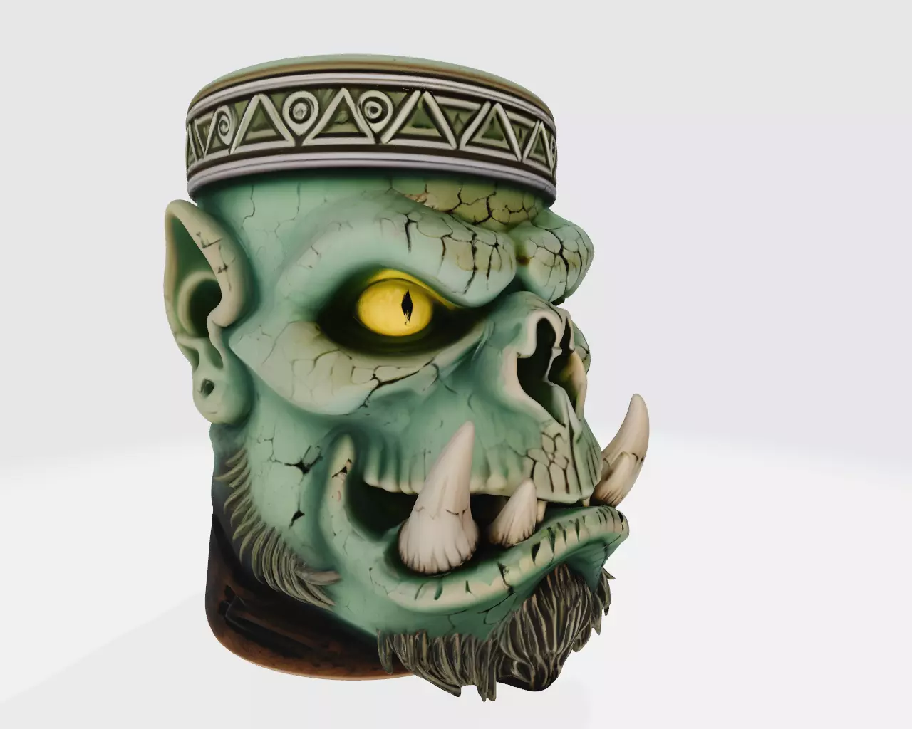 Orc mug Bolra face 3D model 3D model_3