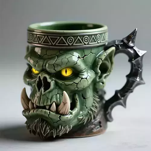 Orc mug Bolra face 3D model