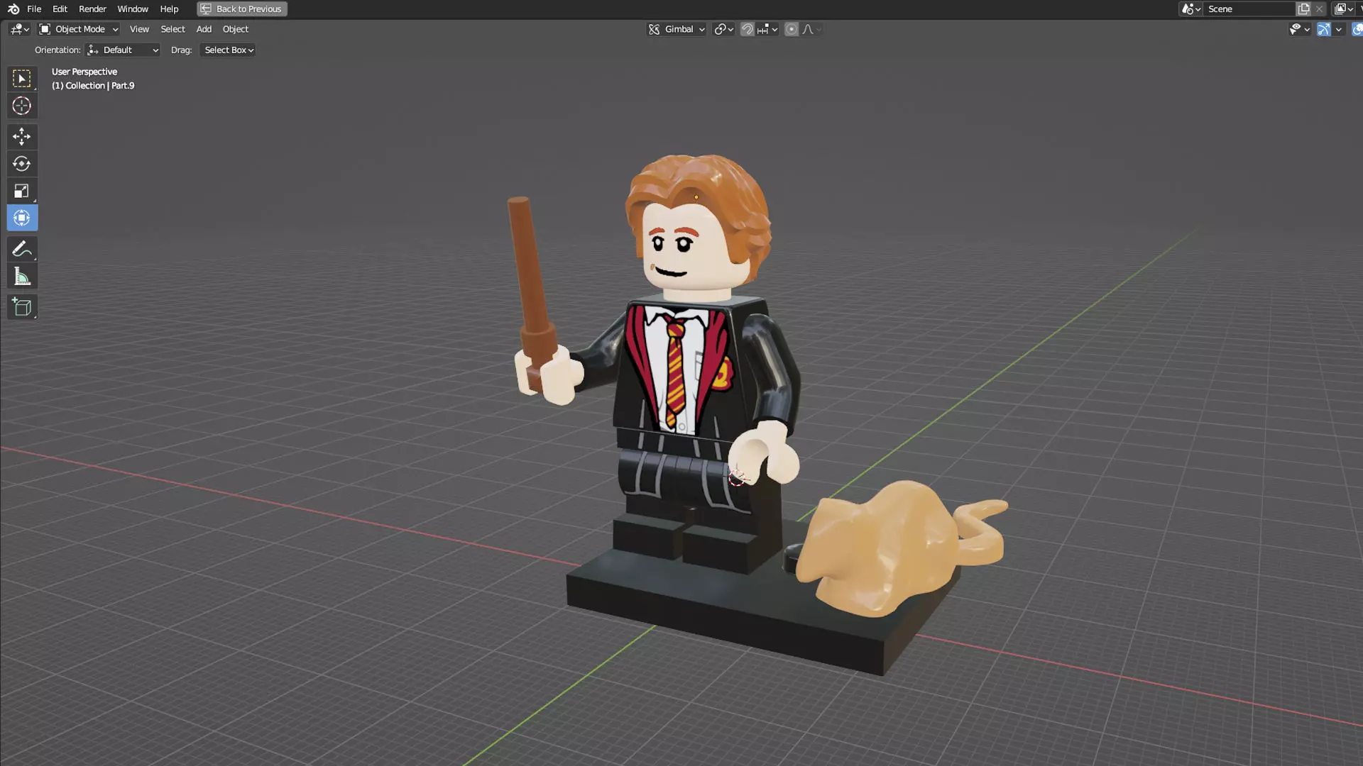 3D print minifigure - 71022-3 Ron Weasley 3D print model_1