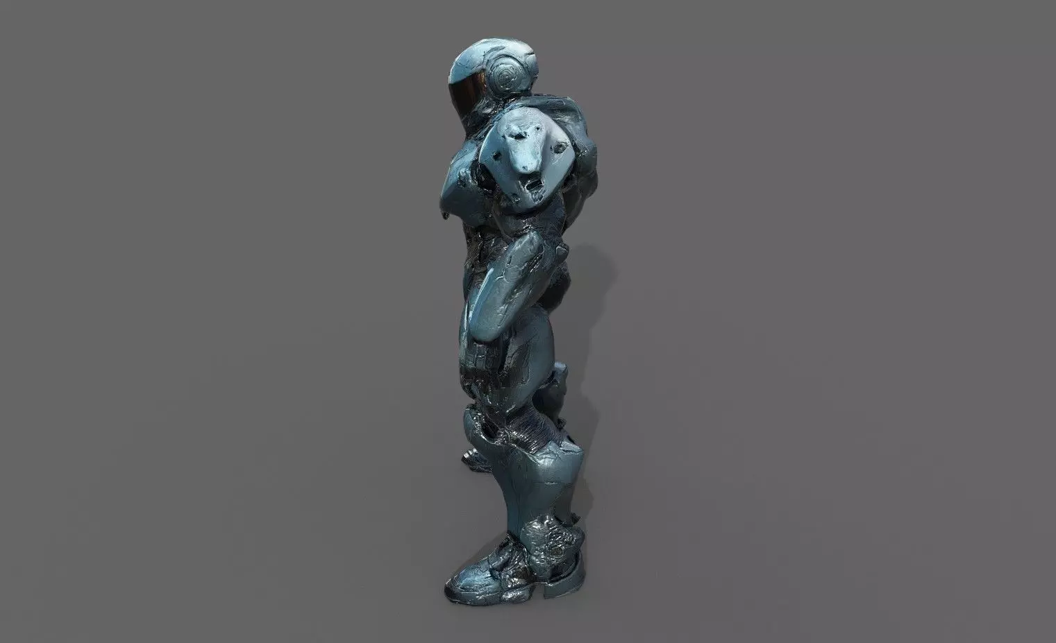 Cyborg Fighter Pack 1 Low-poly 3D model_14