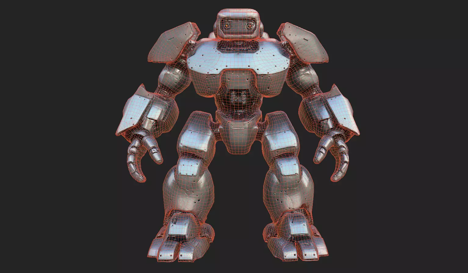Cyborg Fighter Pack 1 Low-poly 3D model_27