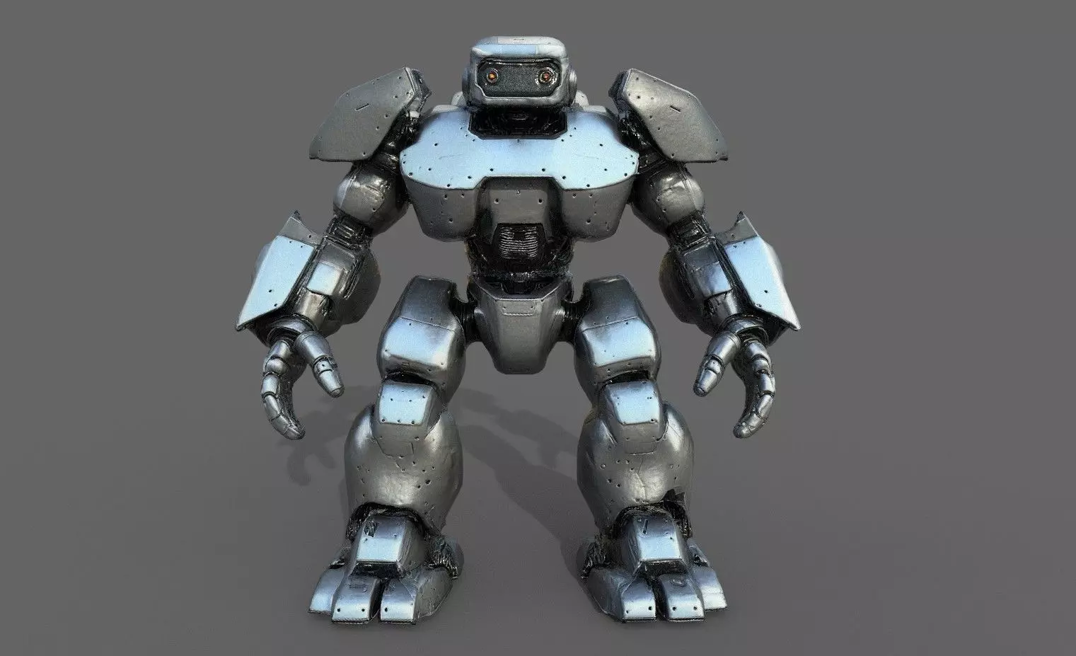 Cyborg Fighter Pack 1 Low-poly 3D model_3