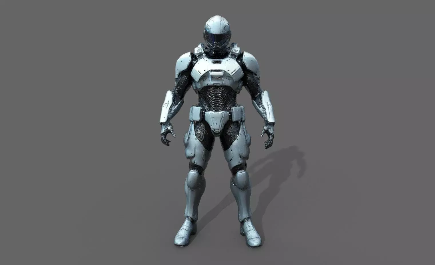 Cyborg Fighter Pack 1 Low-poly 3D model_1