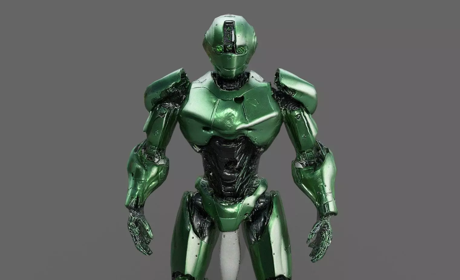 Cyborg Fighter Pack 1 Low-poly 3D model_21