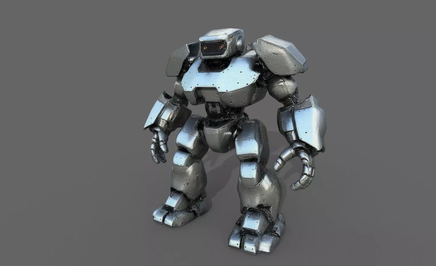 Cyborg Fighter Pack 1 Low-poly 3D model_8
