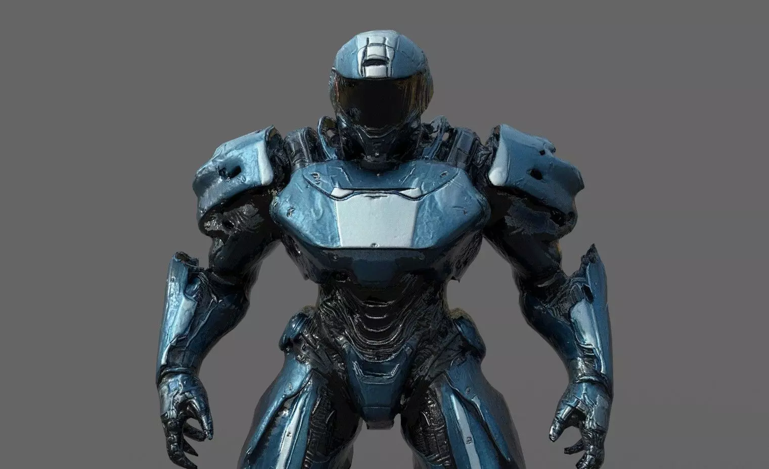 Cyborg Fighter Pack 1 Low-poly 3D model_23