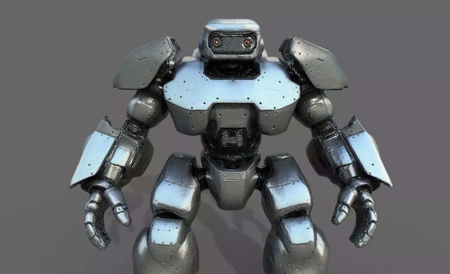 Cyborg Fighter Pack 1 Low-poly 3D model_22