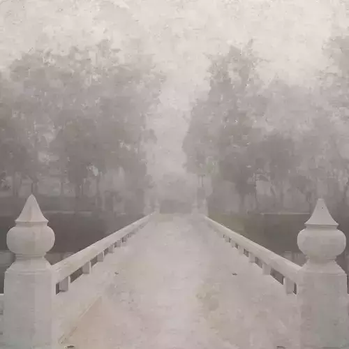 Misty Stone Bridge Wallpaper Texture 