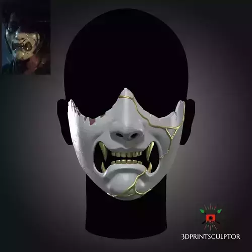 Ghost of Yotei Atsu Oni Mask Cosplay Premium Stl