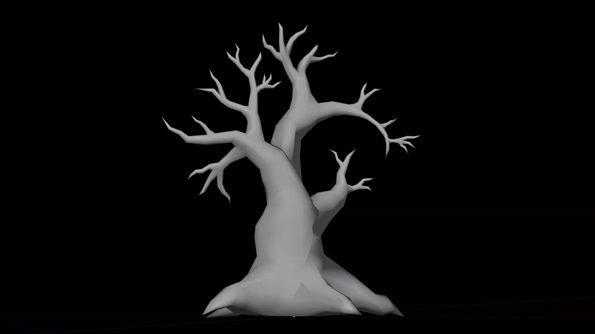 Stylized Halloween Props - Withered Tree 1 Low-poly 3D model_6