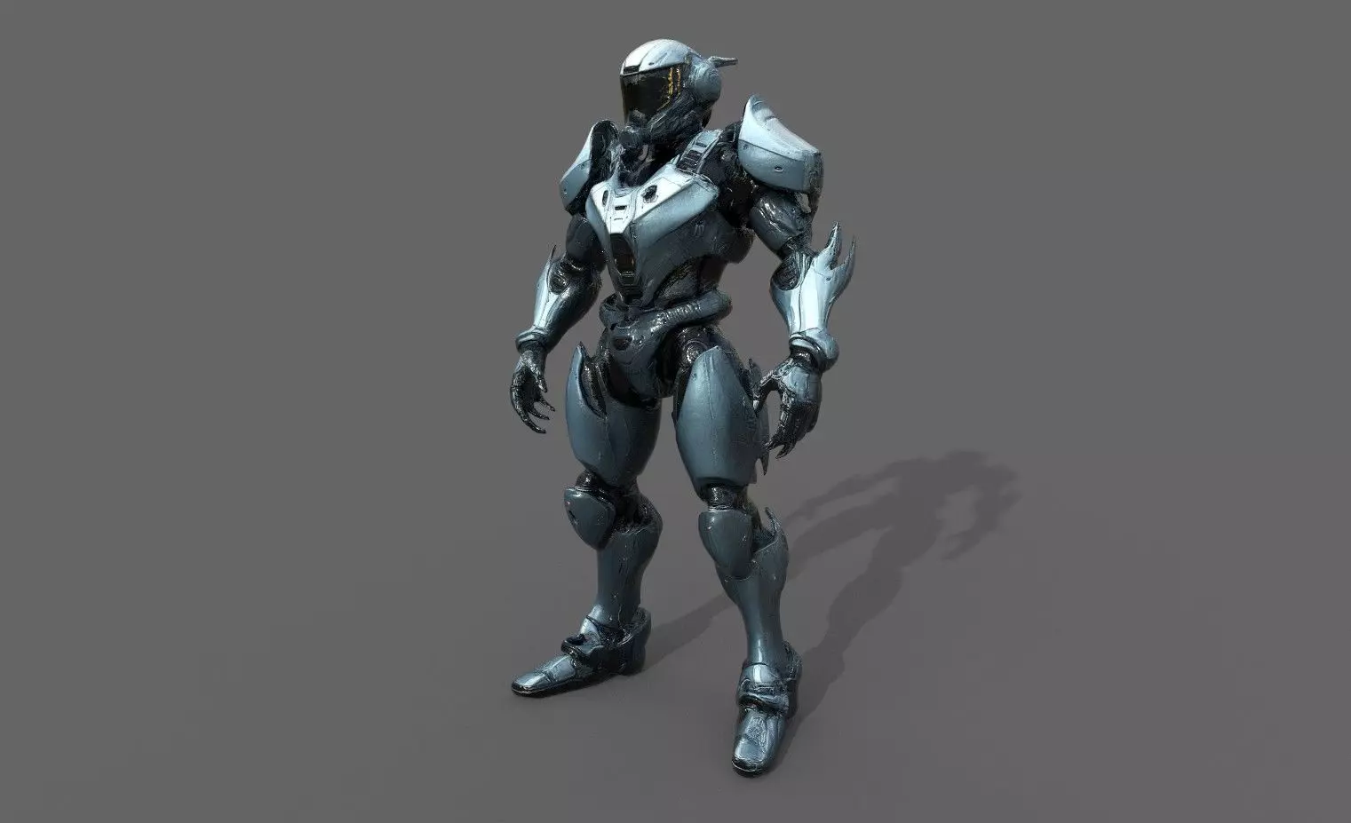 Cyborg Fighter Pack 4 Low-poly 3D model_9