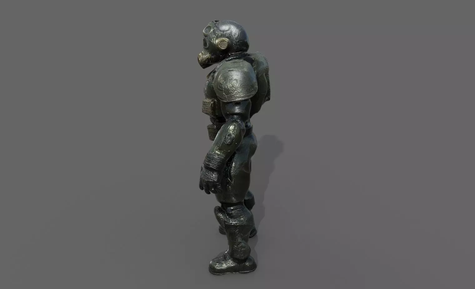 Cyborg Fighter Pack 4 Low-poly 3D model_11