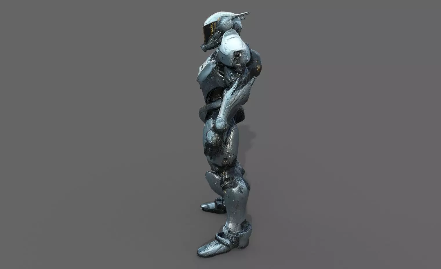 Cyborg Fighter Pack 4 Low-poly 3D model_14