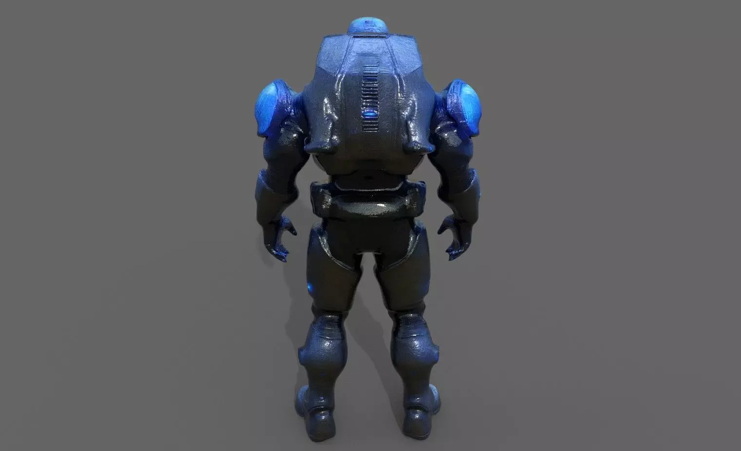 Cyborg Fighter Pack 4 Low-poly 3D model_17