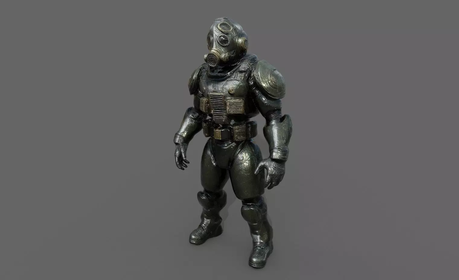 Cyborg Fighter Pack 4 Low-poly 3D model_6