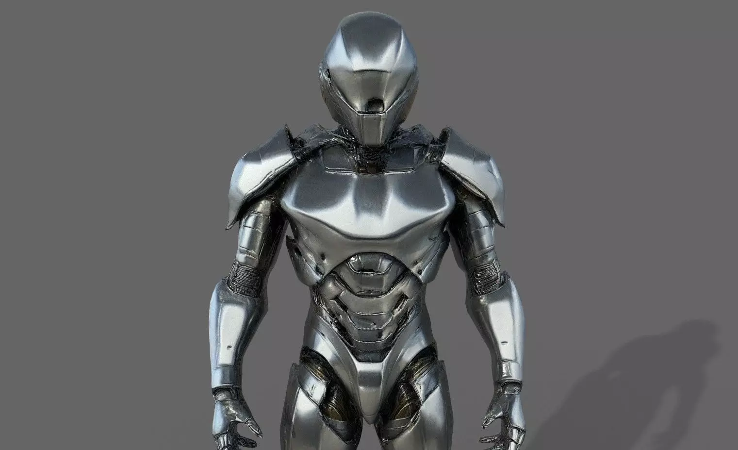 Cyborg Fighter Pack 4 Low-poly 3D model_22