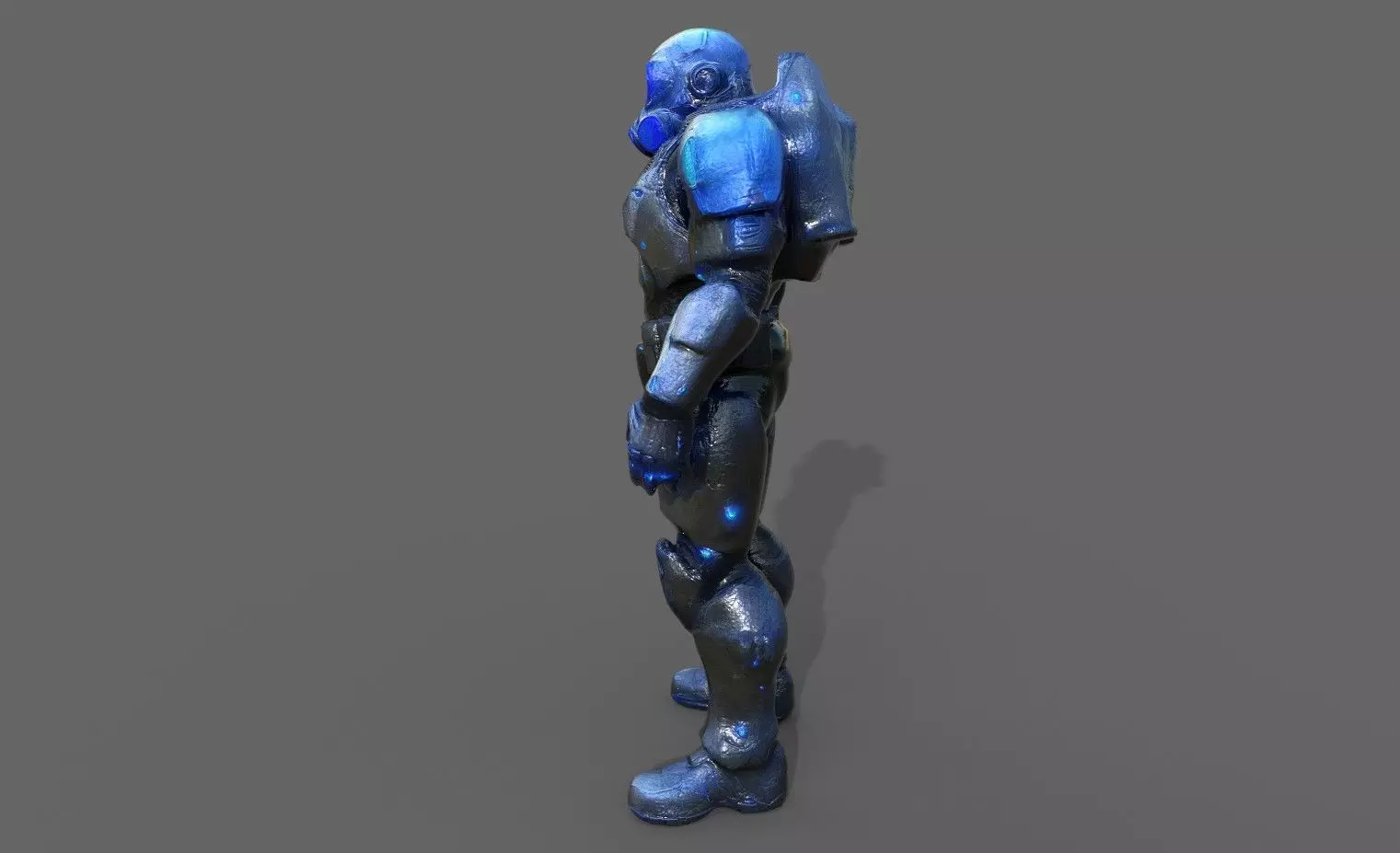 Cyborg Fighter Pack 4 Low-poly 3D model_12