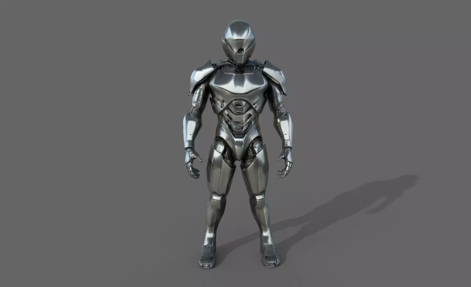 Cyborg Fighter Pack 4 Low-poly 3D model_3