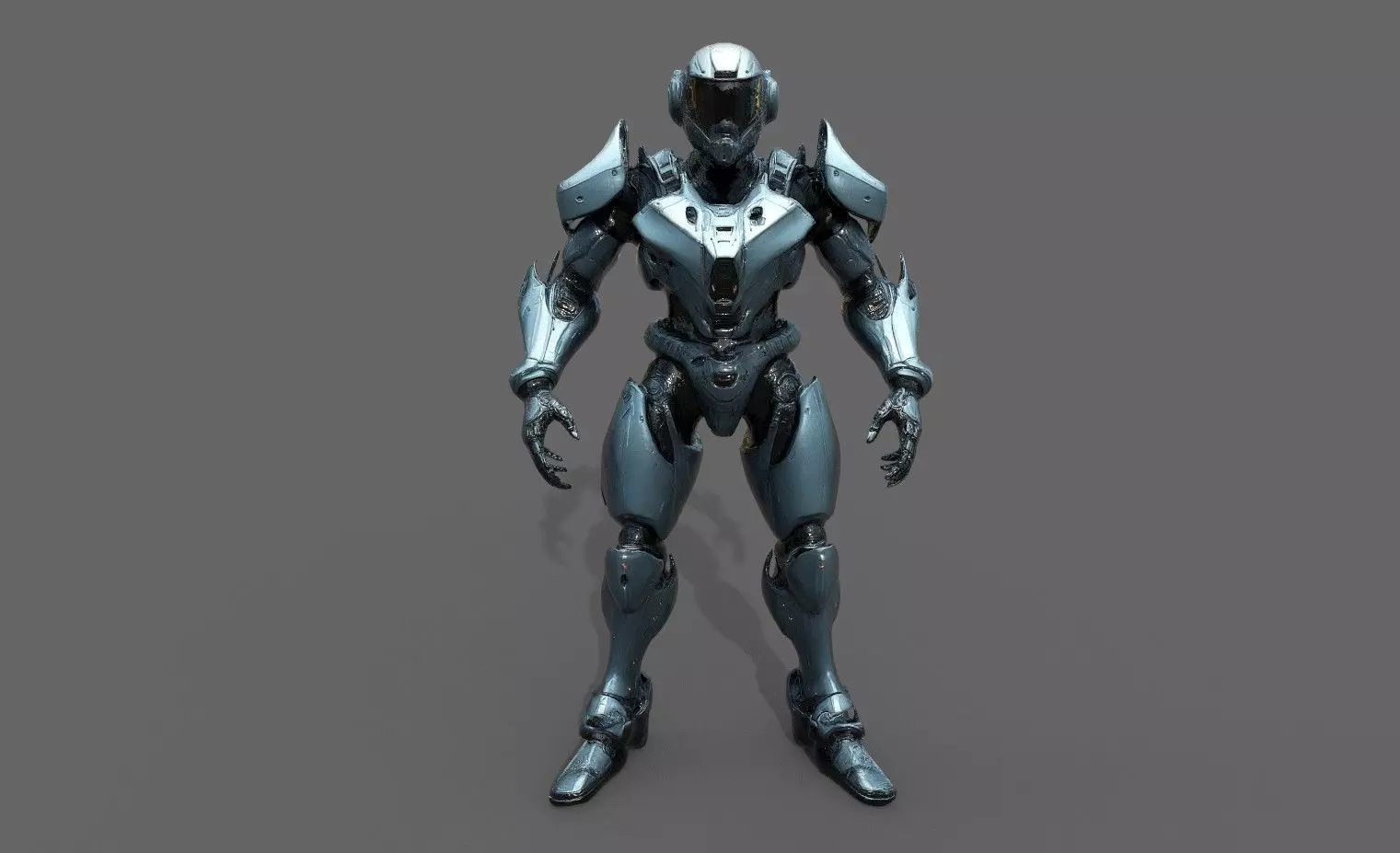 Cyborg Fighter Pack 4 Low-poly 3D model_4