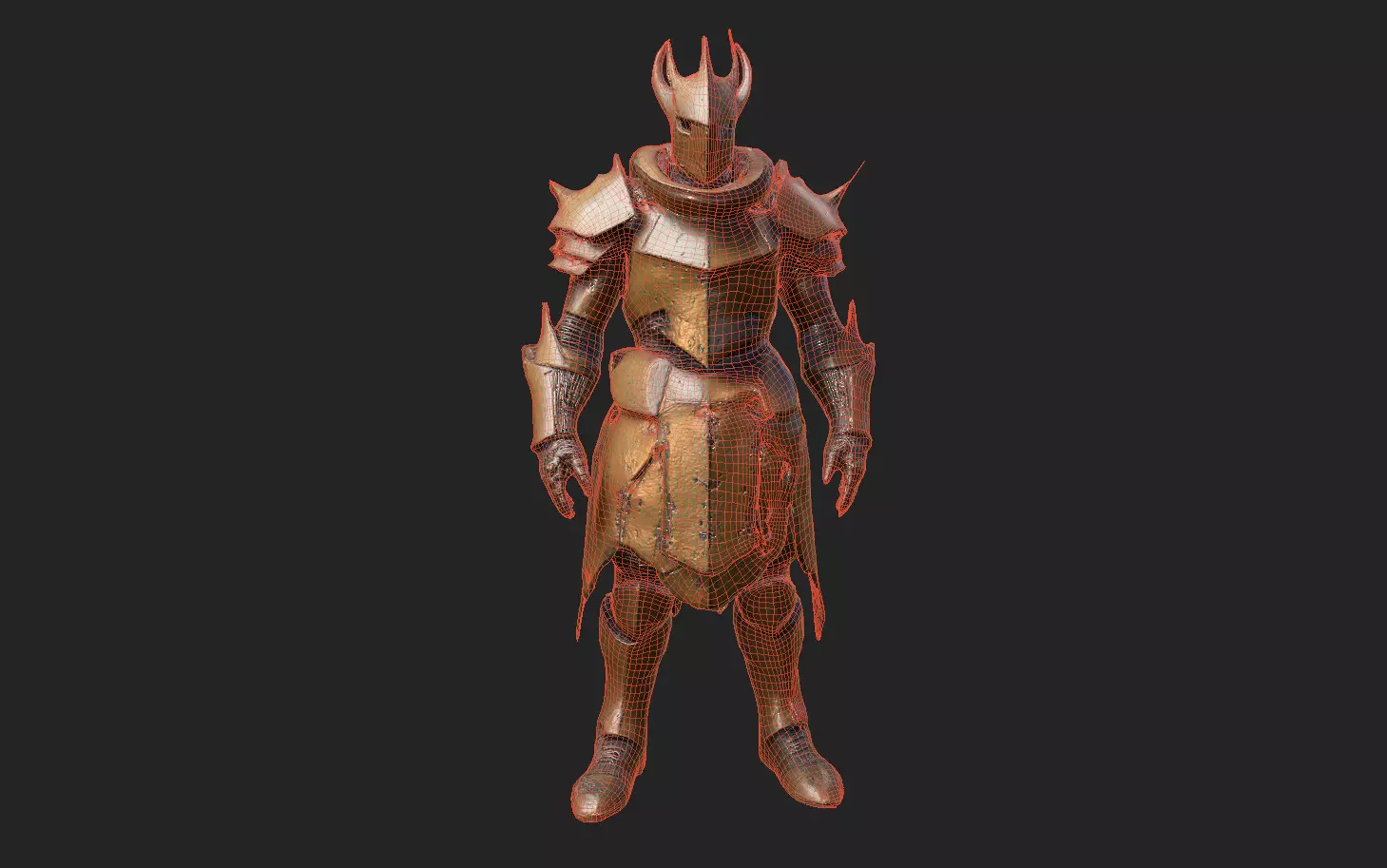 Cyborg Fighter Pack 4 Low-poly 3D model_29