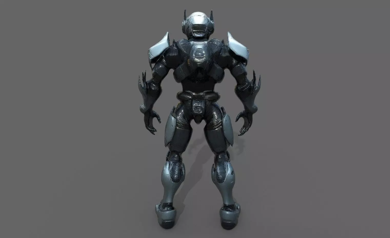 Cyborg Fighter Pack 4 Low-poly 3D model_19