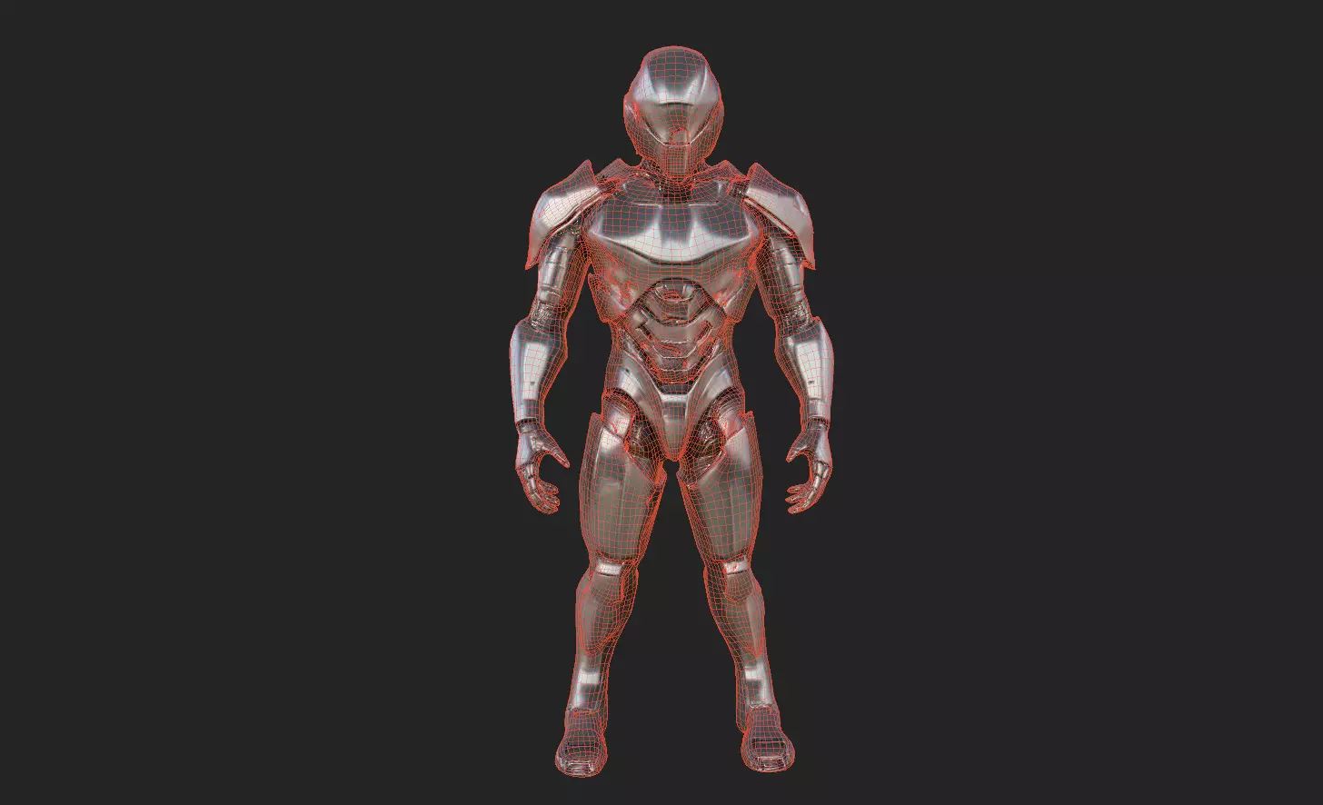 Cyborg Fighter Pack 4 Low-poly 3D model_27
