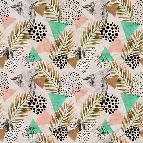 Tropical Memphis Pattern Wallpaper Texture 