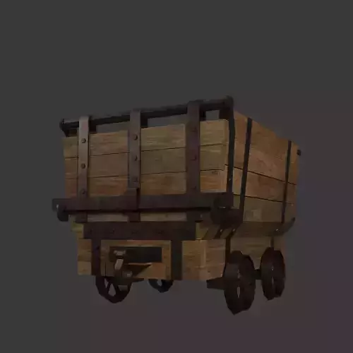 Wooden Mine Cart