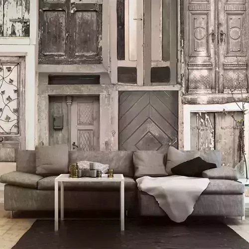 Vintage Door Montage Wallpaper Texture 