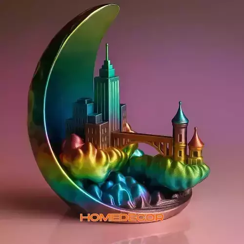 Moon City no 3d Stamp 3D print model