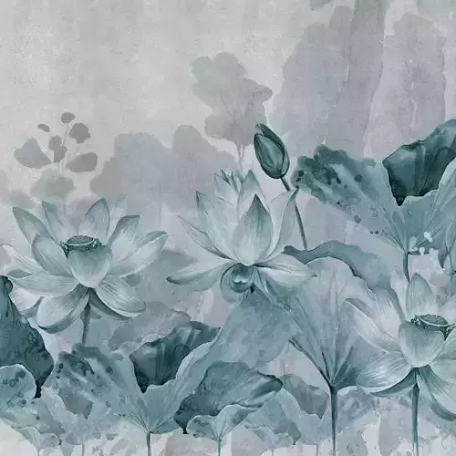 Lotus Wash Mural Wallpaper Texture