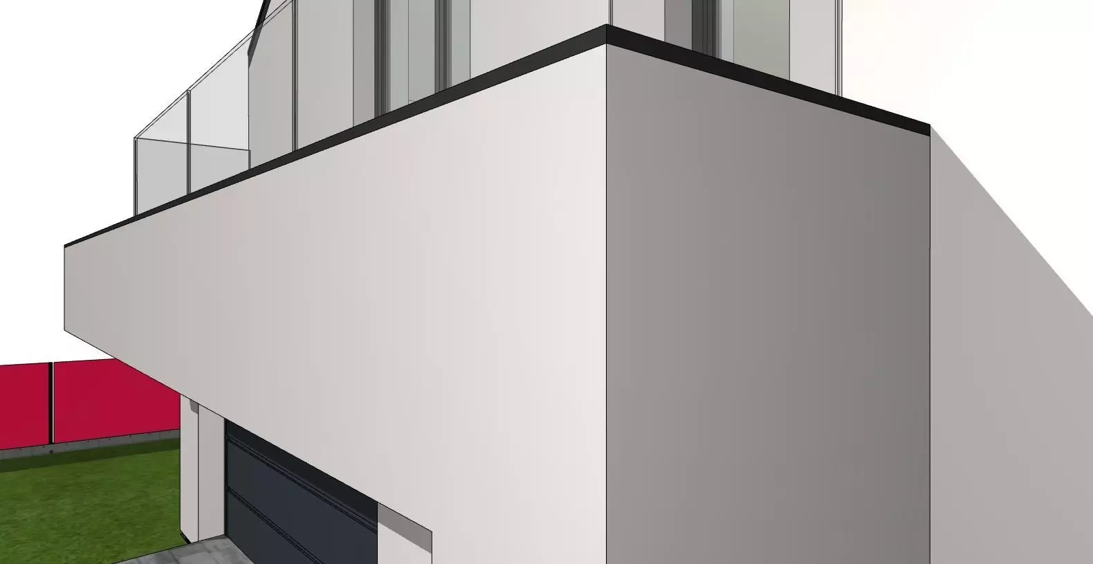 Modern Family House Barn   Minimalist Architectural 3D Model 3D model_9