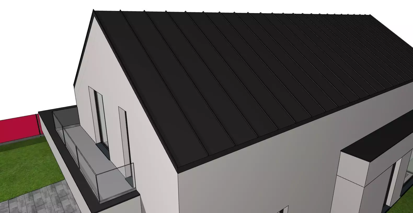 Modern Family House Barn   Minimalist Architectural 3D Model 3D model_10