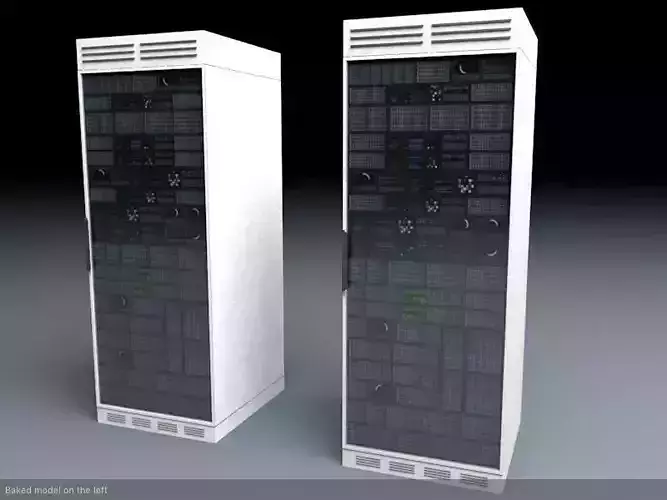 Server Rack Unit Low Poly Game Ready